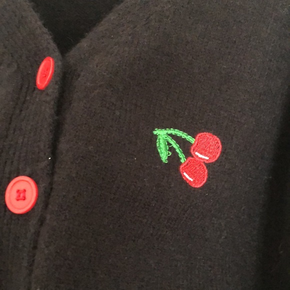 Cherry Embroidered Cardigan | Size M - Picture 4 of 5